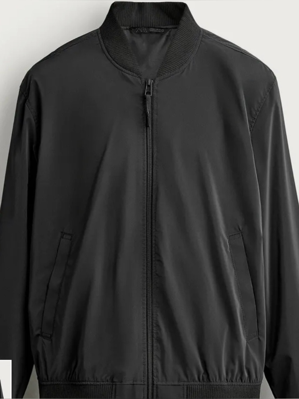 Zara Technical Bomber Jacket Black